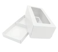 Коробка для 2 тарта, пирожных, 180х90х60 мм