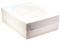 Коробка под 12 капкейков, 320х235х100 мм, с Овальным окном ложемент под тюльпан