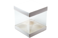 Коробка для трайфлов (пасха) 160х160х180 мм прозрачный купол