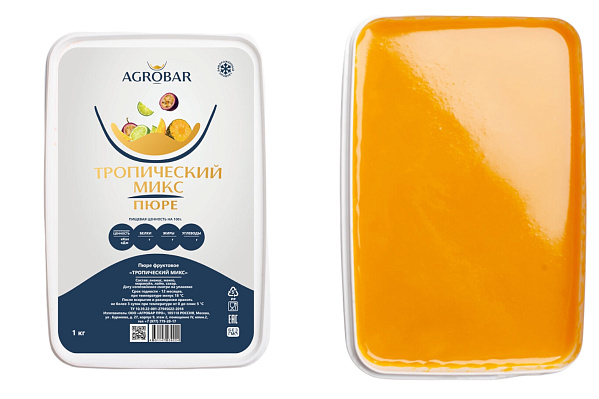 Пюре Тропический микс Agrobar (Агробар) замороженное, 250 гр