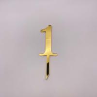Топпер Цифра 1 №2 (Золотой акрил)