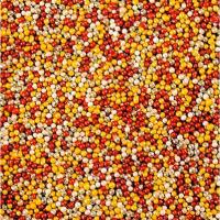 Посыпка сахарная Шарики бордово-золотые-серебряные 1мм 25г 19/12/2027