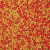 Посыпки Шарики микс Хохлома (красные, золотые) перламутровые 2мм 25г.