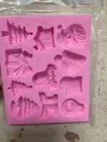 Форма силиконовая "Новогодние атрибуты" ~3 см каждая фигурка