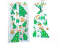 Пакетики с принтом "Елочки" 27*13 см (50 шт)