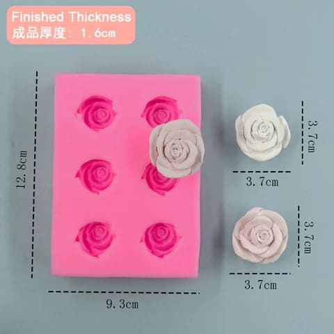 Силиконовый молд роза 6в1