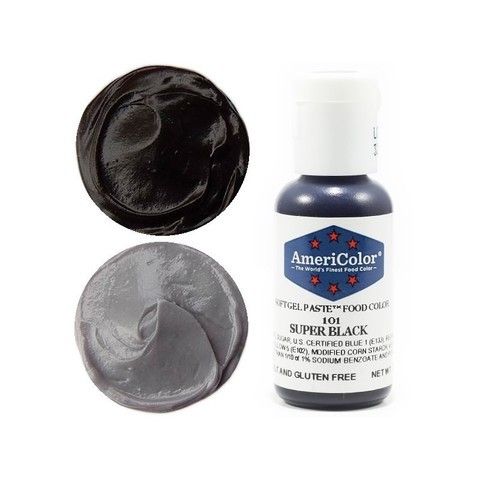 Гелевая краска #101 Americolor Super Blak «Черный» 21 гр