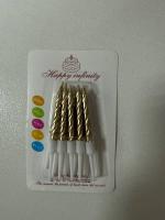 Набор свечей для торта «Спираль» бронзовые 7,5 см, 10 шт