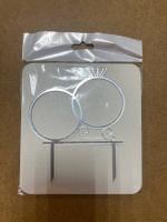 Топпер / Свадебные кольца с алмазом № 4 (Серебрянный акрил)