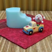 Силиконовая форма №1027 "Дед Мороз в машине"