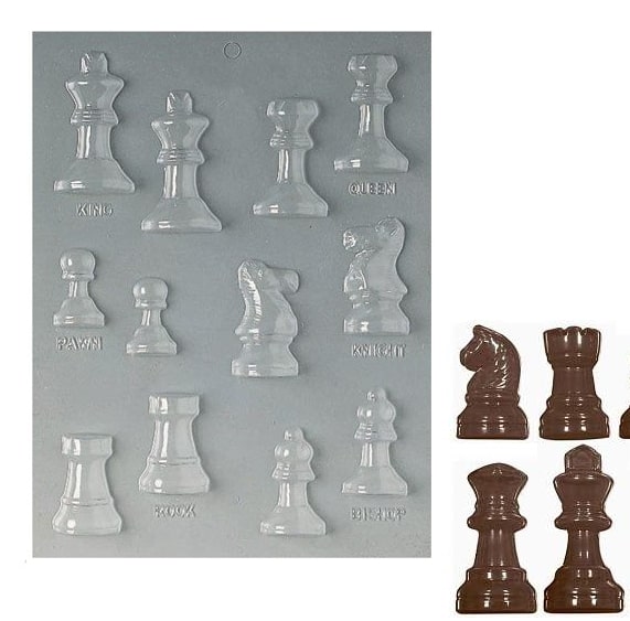 Пластиковая форма для шоколада шахматы