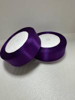 Лента атласная 25 мм (цвет №167 т фиолетовый) 22,7 метра