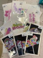 Топпер Happy Birthday в ассортименте