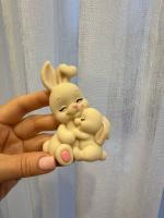 Мама зайка с зайчонком 7,5см 2d