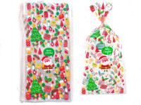 Пакетики с принтом "Merry Christmas" 27*13 см (50шт)