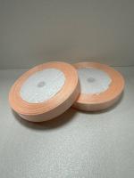 Лента атласная 12 мм (23 метра, цвет №06 Персиковый)