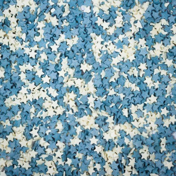 Посыпка звезды бело-голубые (мини) 25 г.