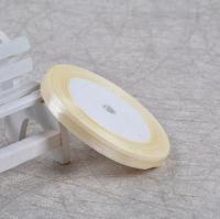 Лента атласная 6 мм (23 метра, цвет №8 Кремовый)