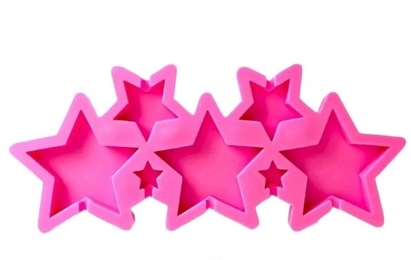 Силиконовая форма звезды 7 ячеек (Звезды: 5, 3 и 1,3 см)
