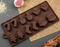 Форма силиконовая "Конфеты новогодние" 12 ячеек