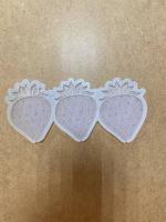 Силиконовый молд для леденцов "Клубника 3шт"