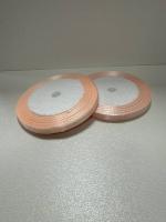 Лента атласная 6 мм (23 метра, цвет №06 персиково бежевый)