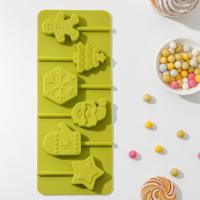 Форма для леденцов «Новогодний подарок», 24×9,5 см, 6 ячеек