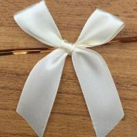 Твист лента с бантиком (Белый, 8 см) 10 шт
