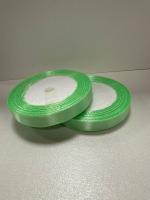 Лента атласная 12 мм (23 метра, цвет №128 салатовый св)