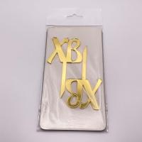 Топпер / "ХВ" с ножкой № 2 (большая 4,5см ножка 5см)  2шт (Золотой акрил)