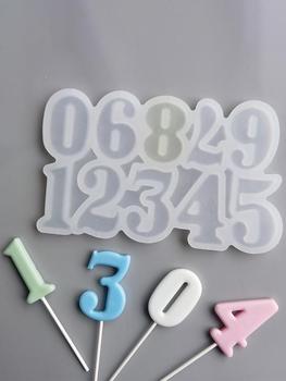 Силиконовая форма для леденцов Цифры от 0 до 9 (5см)