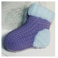 Форма пластиковая "Носок вязаный левый" 10,3*7см