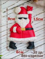 Силиконовый молд "Новогодний санта" 9см