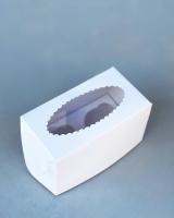 Коробка на 2 капкейка волна окно, размер 160х100х100