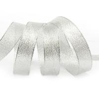 Лента парчовая 20 мм (22 метра, цвет серебро)