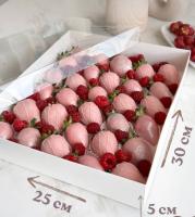 Коробка для клубники в шоколаде 250х300х50 мм (прочная  для 30 клубник)