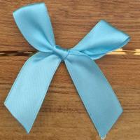 Твист лента с бантиком (голубой, 8 см) 10 шт