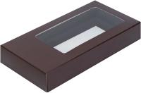 Коробка под дубайский шоколад с окном 155х75х25 мм (шоколад)