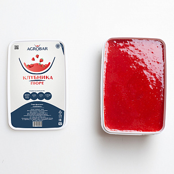 Пюре Клубника Agrobar (Агробар) замороженное, 1000 гр