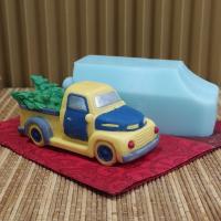 Силиконовая форма №737 "Машинка Пикап с ёлками"