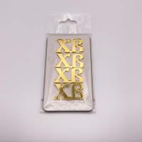 Топпер / "ХВ" без держателя 4 шт (маленький 3,5см) (золотой акрил)
