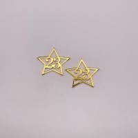 Топпер звезда 23 февраля (золотой акрил) 2шт