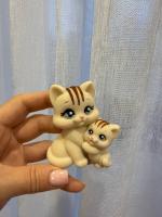 Мама кошечка с котенком 7,7*5,8см 2d