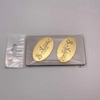 Бирка / 8 марта (овал) (Золотой акрил) 2шт