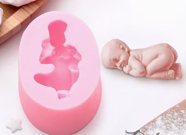 Силиконовый молд "Младенец" 6см.