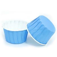 Формы бумажные "Маффин", 50х40 мм, 1 шт, с ламинацией (Голубой)