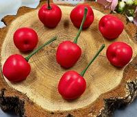 Силиконовая форма Вишня (2,3см) 8шт + хвостики 4см (4шт)