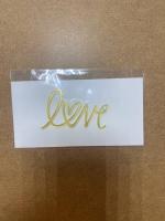 Топпер боковой "LOVE" золотой 8см
