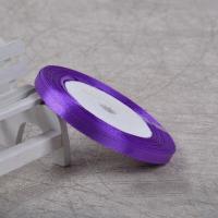 Лента атласная 6 мм (цвет №35 Темно фиолетовая) 22,7 метра