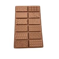 Форма силиконовая для шоколада «Плитки микс» 12 в 1